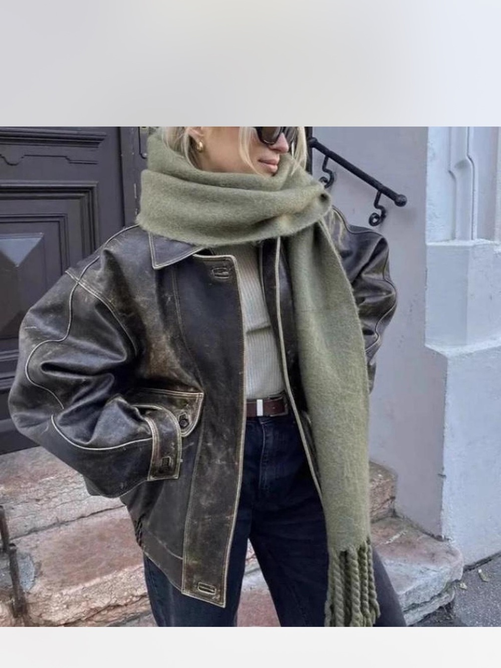 Vintage brown Leather Jacket
